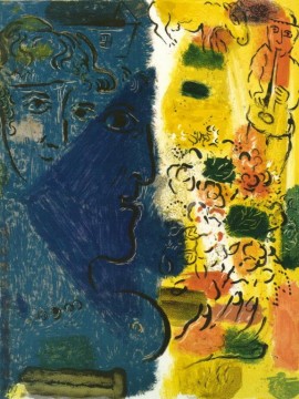 El rostro azul contemporáneo de Marc Chagall Pinturas al óleo
